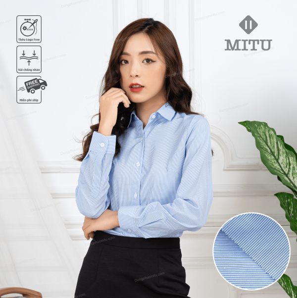Áo sơ mi kẻ xanh